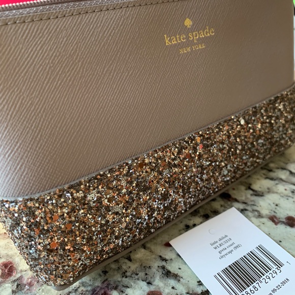 NWT Authentic Kate Spade Glitter Makeup Bag - Picture 4 of 6